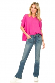 Be Pure :  Soft V-neck sweater Fay | pink - img3