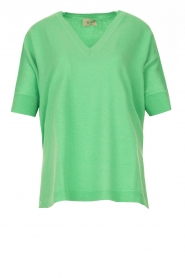 Be Pure |  Soft V-neck sweater Fay | green  | Picture 1