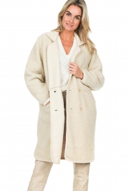 Knit-ted :  Reversible coat Paula | natural  - img2