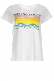 Lollys Laundry | T-shirt met opdruk Roma | wit  | Afbeelding 1