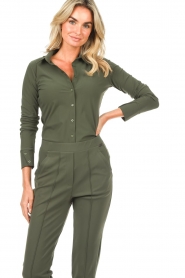 D-ETOILES CASIOPE | Travelwear blouse Petite | groen   | Afbeelding 5