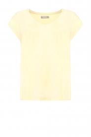 Blaumax |  Lyocell v-neck T-shirt Fine | yellow