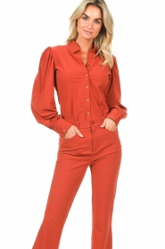 D-ETOILES CASIOPE | Travelwear blouse met pofmouwen Dori | rood   | Afbeelding 5