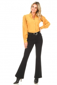 D-ETOILES CASIOPE |  Travelwear blouse with puff sleeves Dori | yellow  | Picture 3