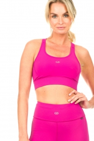 Goldbergh |  Sports bra with logo print Charly | pink  | Picture 4