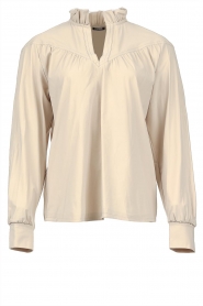 D-ETOILES CASIOPE |  Travelwear top with ruffle collar Didier | natural