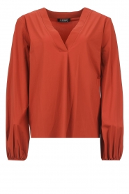 D-ETOILES CASIOPE | Travelwear top met ballonmouwen Arudy | rood 