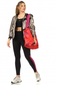 Goldbergh :  Sports leggings with coloured details Terra | black - img3