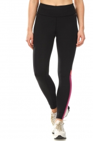 Goldbergh |  Sports leggings with coloured details Terra | black  | Picture 4