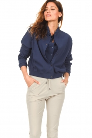 D-ETOILES CASIOPE |  Travelwear bomber jacket Diega | blue  | Picture 5