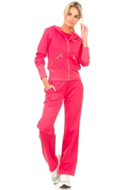Goldbergh |  Sports cardigan with golden details Liana | pink  | Picture 3