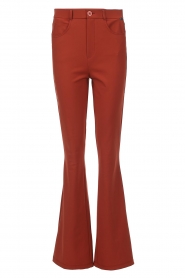  High waist flare pants | red