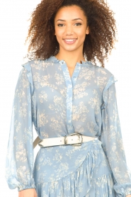 Second Female :  Blouse with print Atser | blue - img8