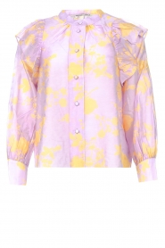  Blouse with ruffle details Lyna | lilac
