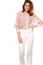 Second Female |  Blouse with ruffle details Lyna | lilac  | Picture 2
