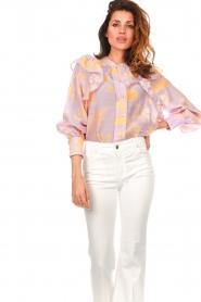 Second Female |  Blouse with ruffle details Lyna | lilac  | Picture 4
