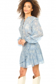 Second Female :  Skirt with flowerprint Aster | blue   - img7