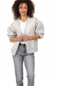 Second Female |  Quilted cardigan Nepeta | gray  | Picture 5