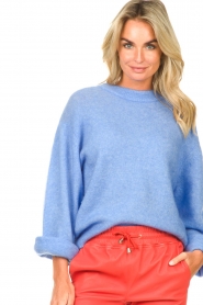 Second Female |  Knitted sweater with wide sleeves Brook | blue  | Picture 2