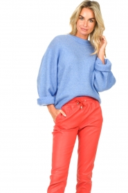 Second Female |  Knitted sweater with wide sleeves Brook | blue  | Picture 6