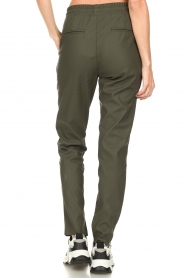 Knit-ted |  Faux leather joggers Colette | green  | Picture 6
