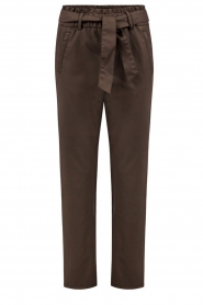 Knit-ted |  Faux leather paperbag pants Francis | choco  | Picture 1