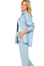 STUDIO AR |  Lamb leather blouse Angelini | blue  | Picture 6