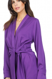 CHPTR S :  Wrap dress with tie belt Amore | purple  - img8
