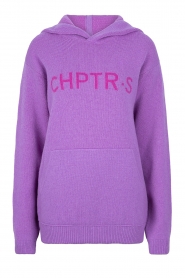 CHPTR S |  Knitted hoodie with logo Cosy | purple   | Picture 1