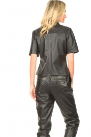 STUDIO AR |  Lamb leather blouse Charlie | black  | Picture 8