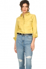 STUDIO AR |  Lamb leather blouse Dita | yellow  | Picture 5