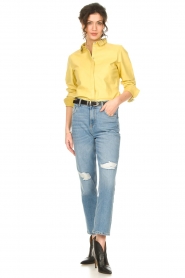 STUDIO AR |  Lamb leather blouse Dita | yellow  | Picture 3