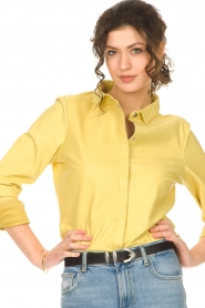 STUDIO AR |  Lamb leather blouse Dita | yellow  | Picture 2