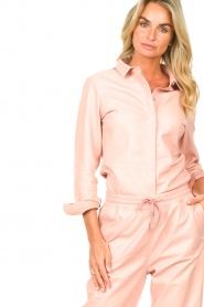 STUDIO AR |  Lamb leather blouse Dita | pink  | Picture 2