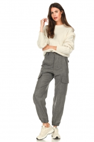Vanessa Bruno |  Woolen cargo trousers Victor | grey  | Picture 2