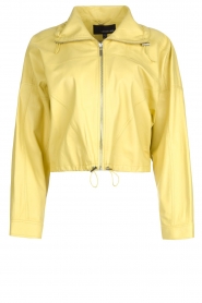 STUDIO AR |  Lambskin cropped jacket Sharone | yellow  | Picture 1