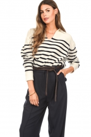 Vanessa Bruno :  Striped sweater Valdi | blue - img4