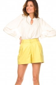 STUDIO AR :  Lamb leather shorts Jocelyn | yellow - img6