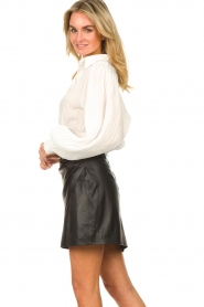 STUDIO AR |  Leather wrap skirt Paisley | black  | Picture 6