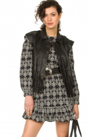 STUDIO AR :  Leather waistcoat Shirley | black - img5