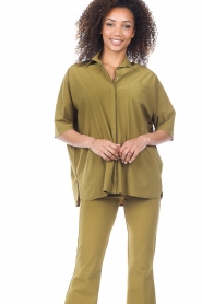 D-ETOILES CASIOPE :  Travelwear blouse Raeven | green - img2
