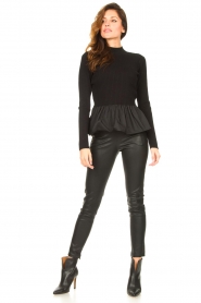 Notes Du Nord |  Turtleneck sweater with open back Bailee | black  | Picture 3