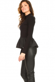Notes Du Nord |  Cardigan with open v back Bailee | black  | Picture 7