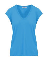 CC Heart |  T-shirt with V-neck Vera | blue  | Picture 1