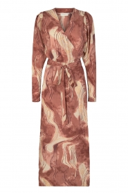  Midi dress with print Marble | pink