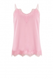 CC Heart |  Top with lace details Puck | pink