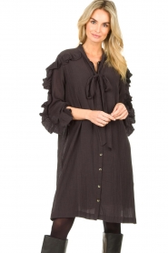 Les Favorites |  See-through oversized dress Norah | black  | Picture 2