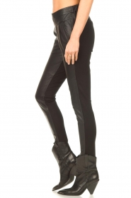 CC Heart |  Leggings with lamb leather front Mila | black  | Picture 5