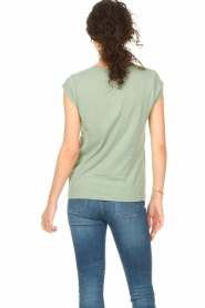 CC Heart |  T-shirt with V-neck Vera | green  | Picture 5
