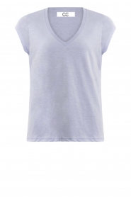 CC Heart |  T-shirt with V-neck Vera | lightblue